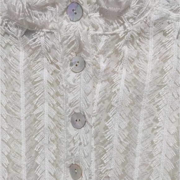 Zara | White textured midi dress - Picture 6 of 12